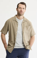 Switch Linen Blend Short Sleeve Camp Shirt: STONE / XL 2 image