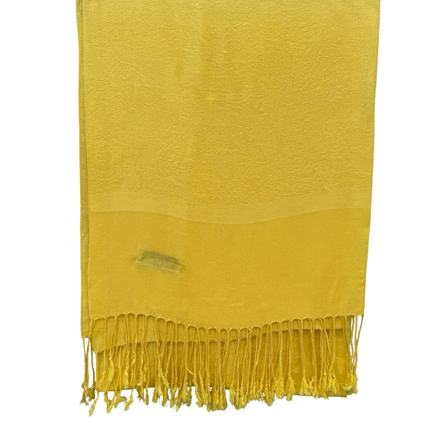 Pashmina 100% Pashmina Yellow Paisley Jacquard Fringe Scarf Shawl Wrap Boho Chic