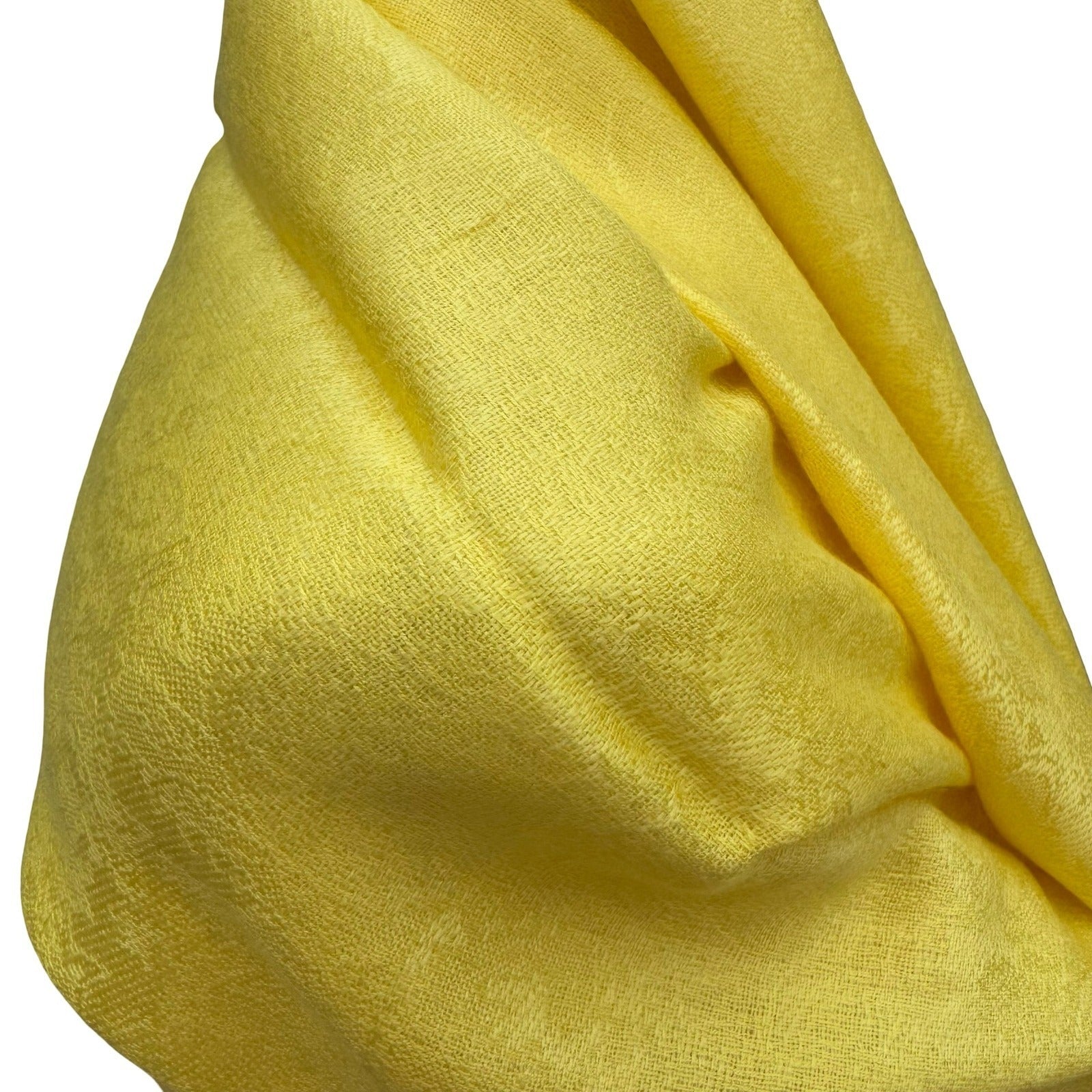 Pashmina 100% Pashmina Yellow Paisley Jacquard Fringe Scarf Shawl Wrap Boho Chic