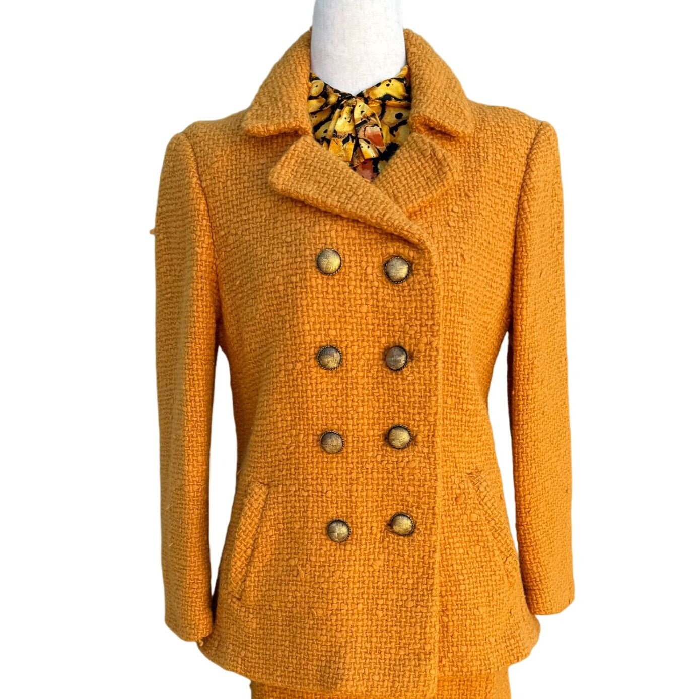 Eres Couture Vintage 50s 60s Womens L Boucle Wool Blazer Jacket Old Money Preppy