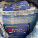 Switch Arrow Vintage Mens Grunge Green Plaid Button-Up Shirt Long Sleeve Cotton M 2 image