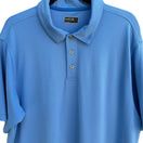 Switch Bollé Mens Blue Performance Moisture Wicking Short Sleeve 3-Button Polo Shirt XL 3 image