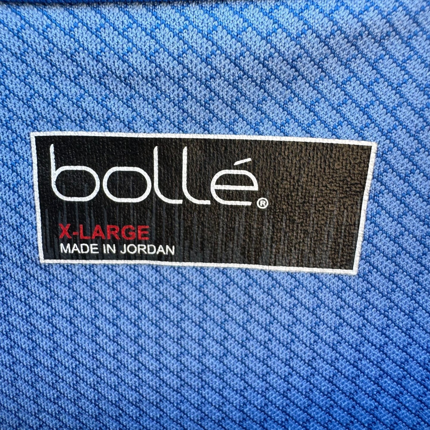 Bollé Mens Blue Performance Moisture Wicking Short Sleeve 3-Button Polo Shirt XL