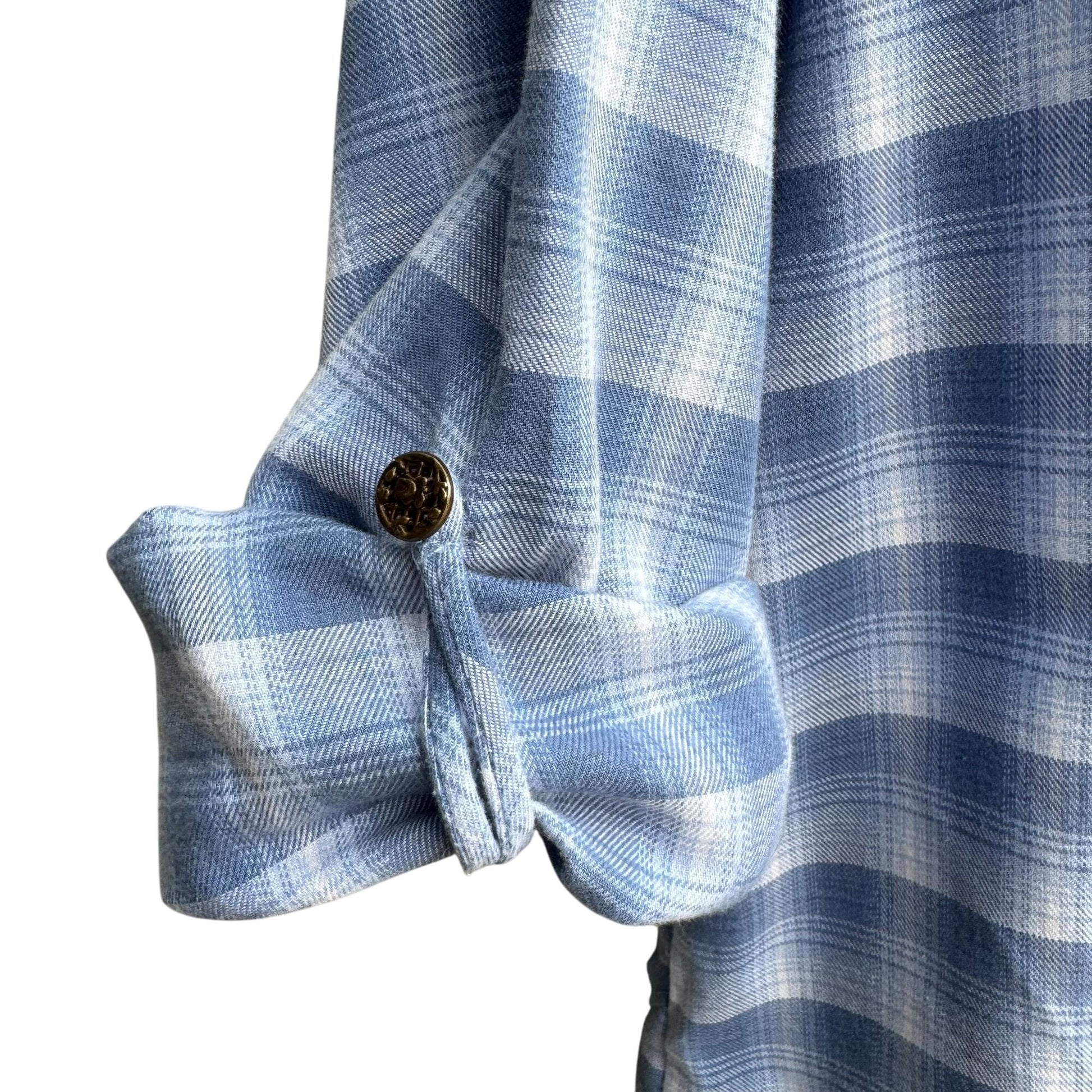 Koret City Blues Vintage 80s Womens Plaid Long Sleeve Button Down Flannel Shirt M