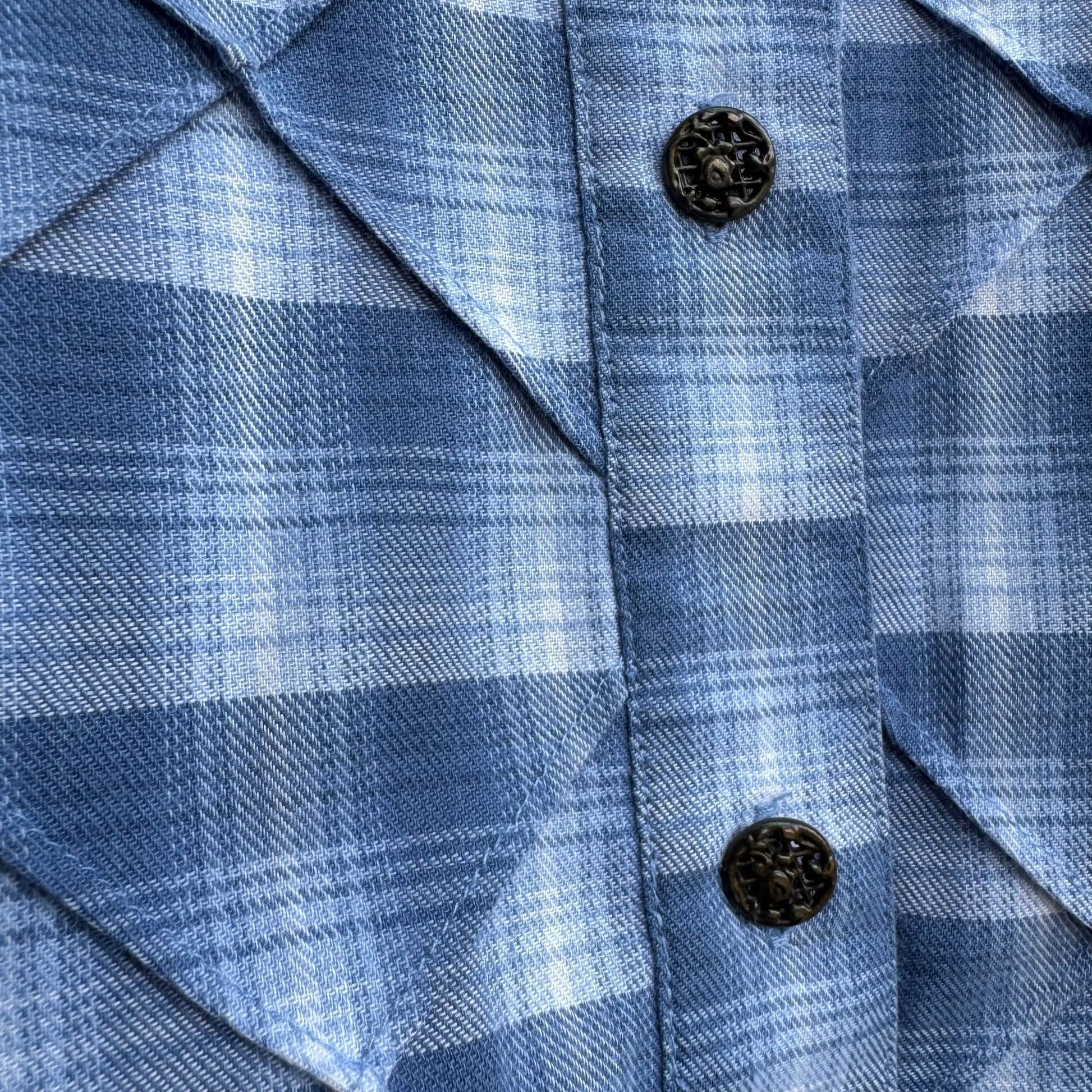 Koret City Blues Vintage 80s Womens Plaid Long Sleeve Button Down Flannel Shirt M