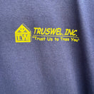 Switch Truswel Trust Us To Truss You Vintage Navy Graphic Polo Shirt Mens L Workwear 2 image