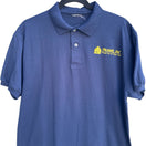 Switch Truswel Trust Us To Truss You Vintage Navy Graphic Polo Shirt Mens L Workwear 3 image