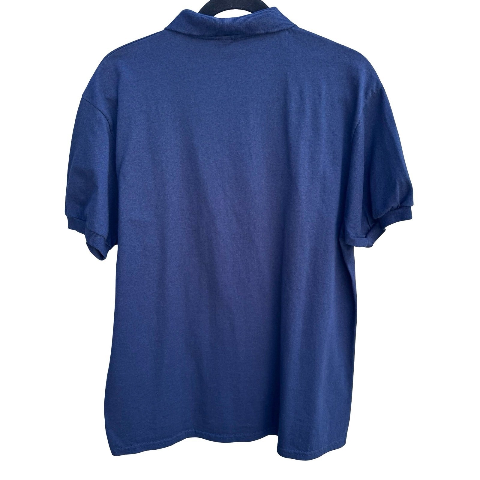 Truswel Trust Us To Truss You Vintage Navy Graphic Polo Shirt Mens L Workwear