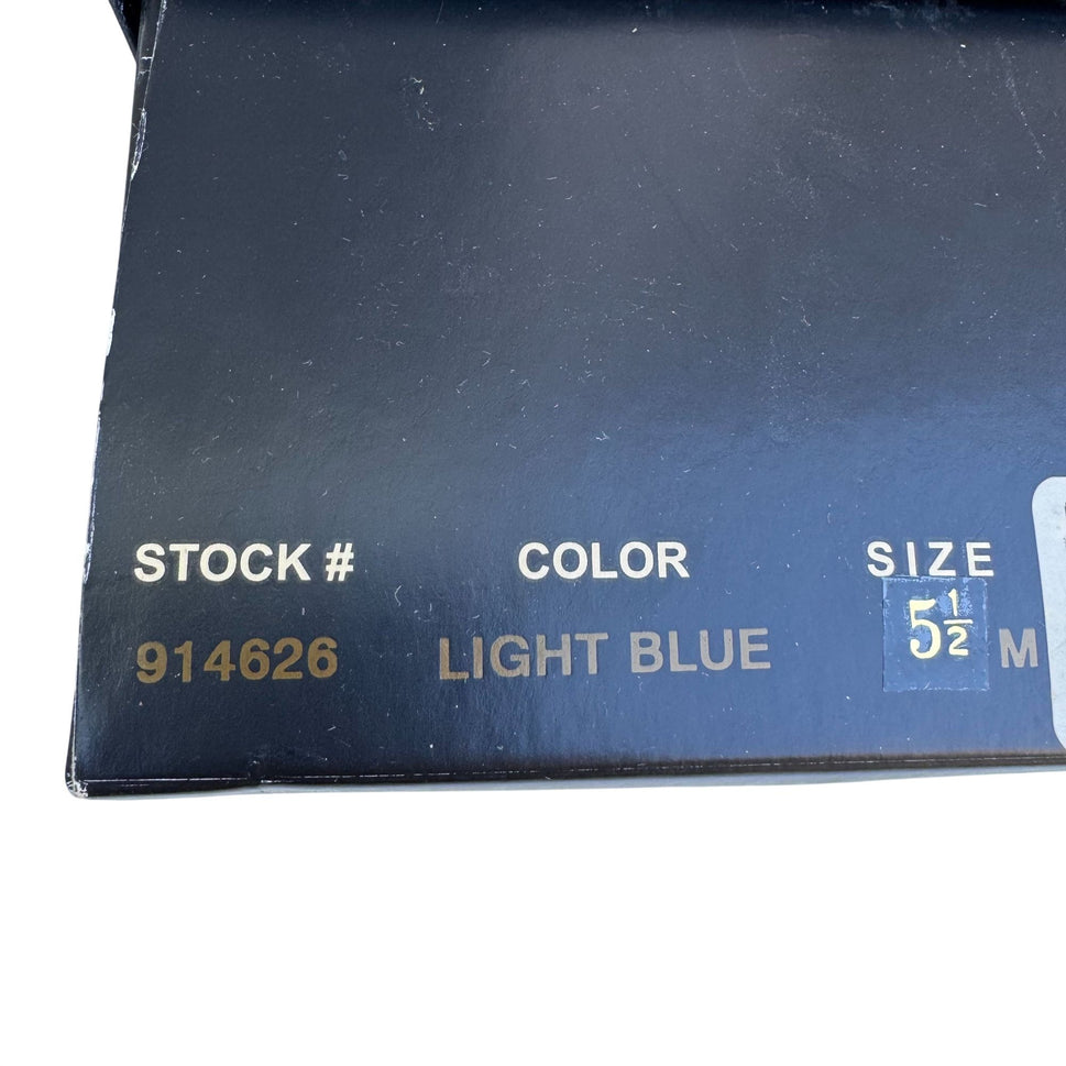 Terry Lewis Classic Luxuries Leather Heeled Sandals 5.5M Light Blue New With Box