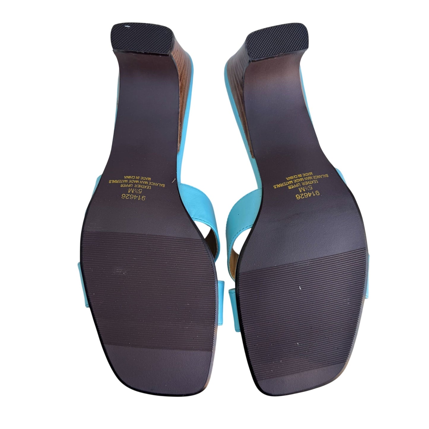 Terry Lewis Classic Luxuries Leather Heeled Sandals 5.5M Light Blue New With Box