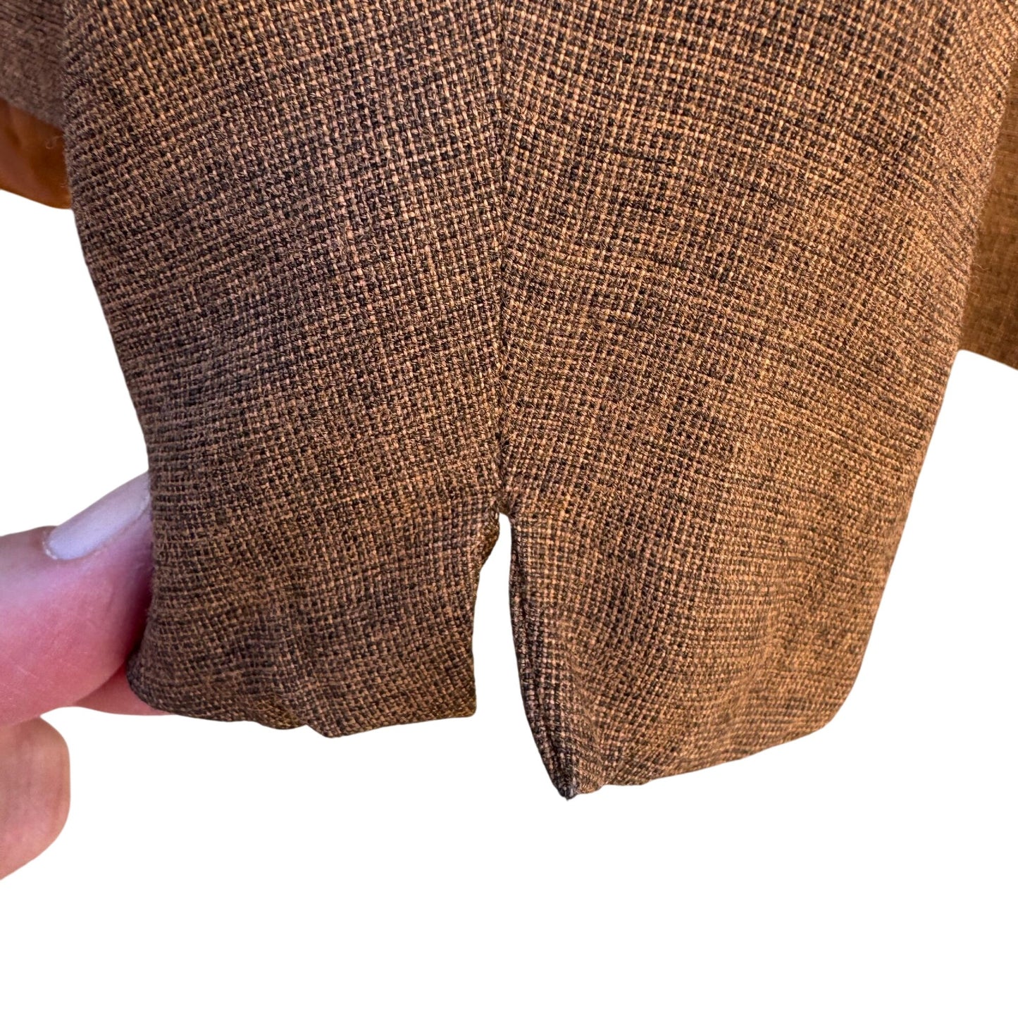 Weathervane Handmacher Vintage 50s 60s Brown Womens Button Jacket Skirt Suit Set