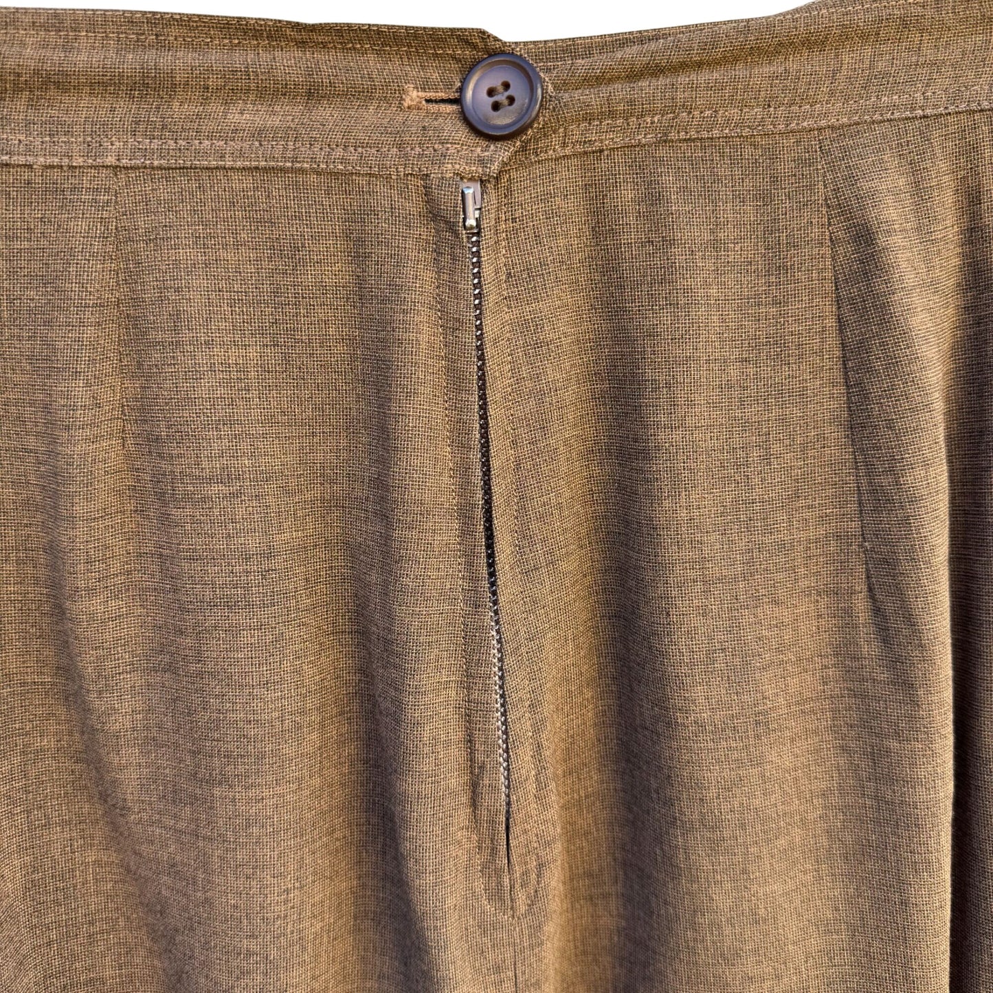 Weathervane Handmacher Vintage 50s 60s Brown Womens Button Jacket Skirt Suit Set