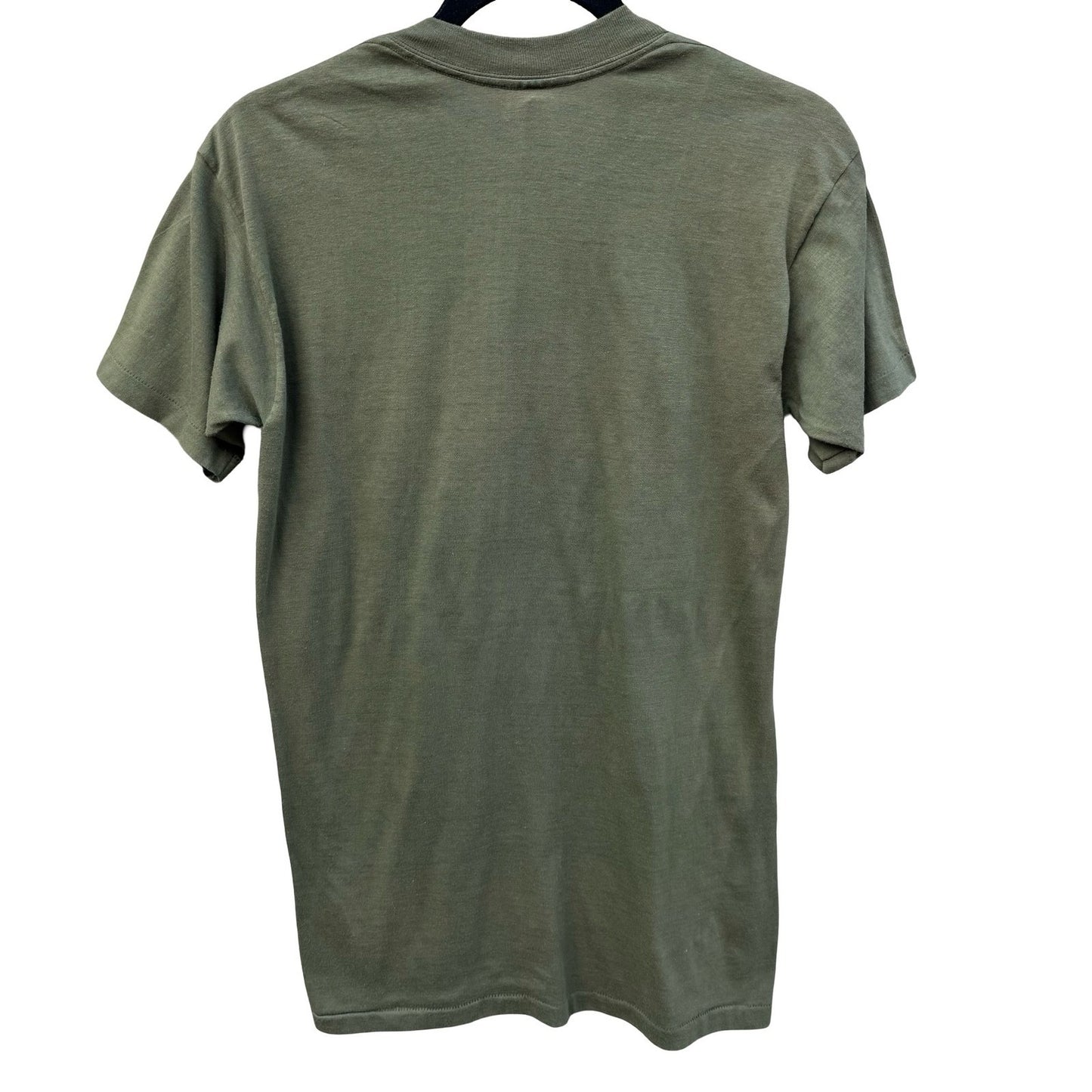 Librascope Vintage Military Tech T-Shirt Mens Small Olive Green Made in USA