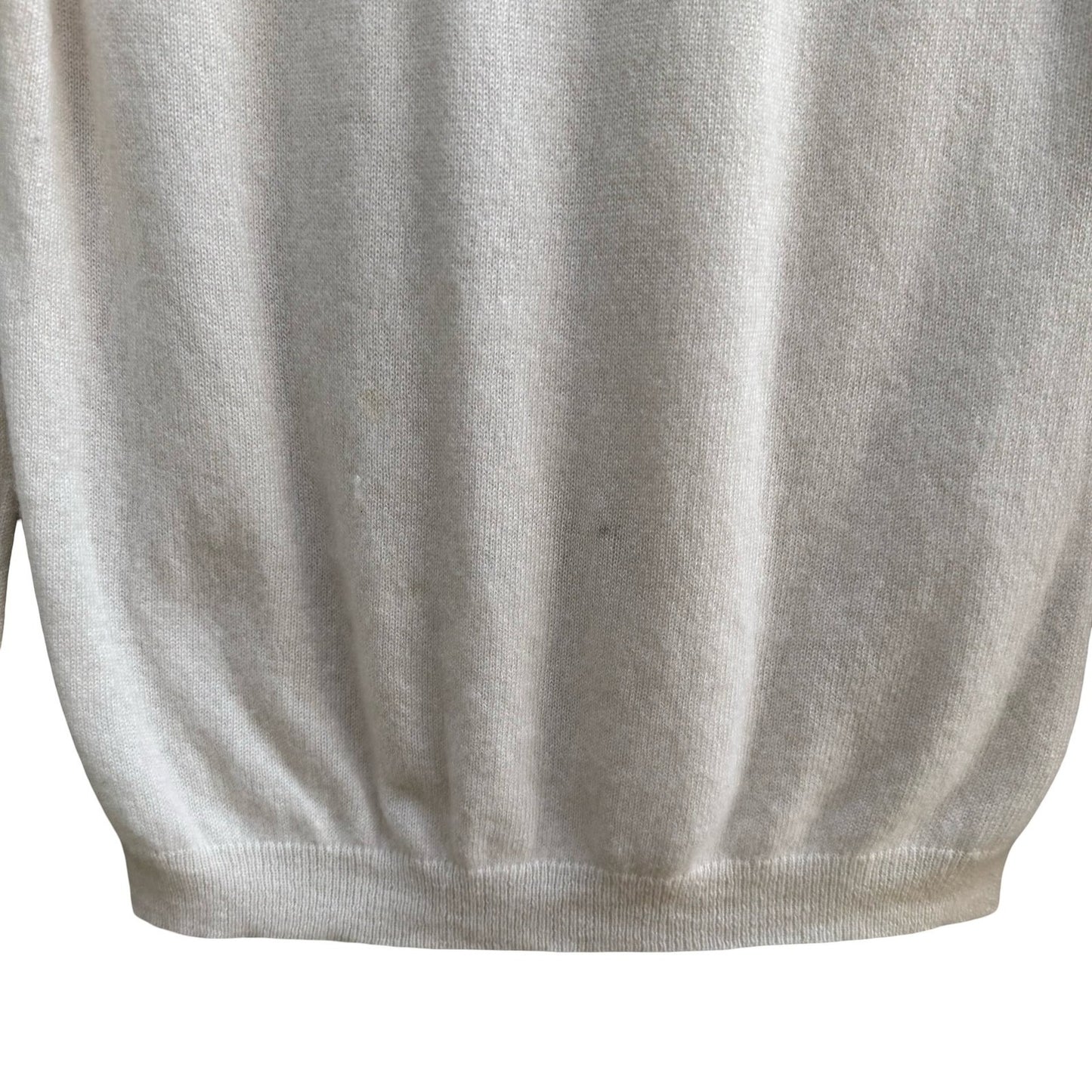 Charter Club Luxury Cashmere Old Money Preppy Minimalist Sweater Ivory Womens L
