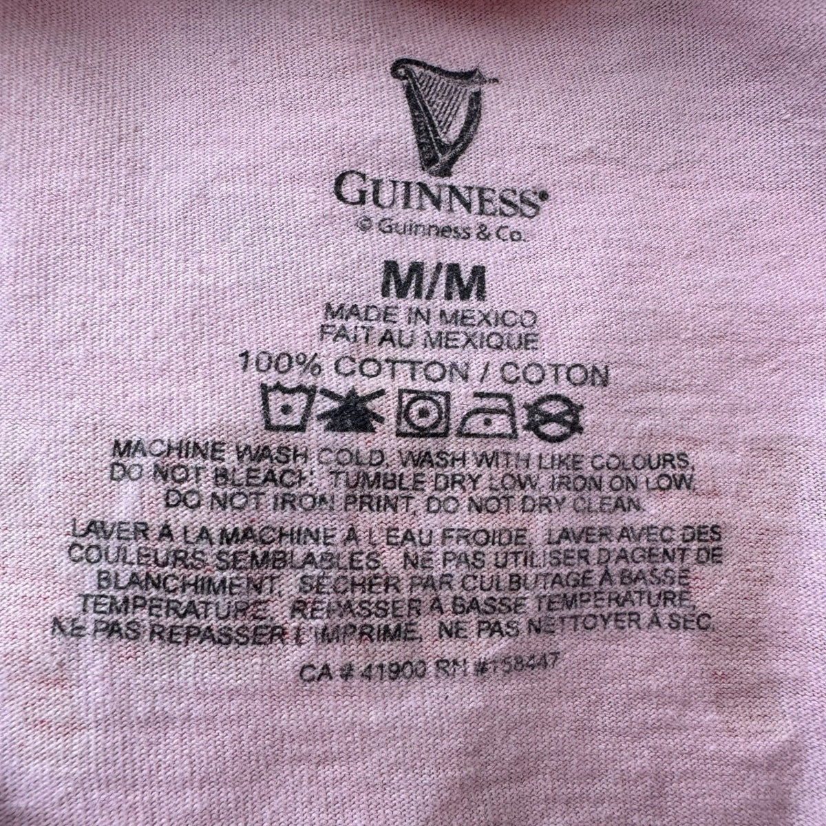 Guinness Lovely Day Graphic Irish Beer Horse Cart Graphic T-Shirt Pastel Pink M