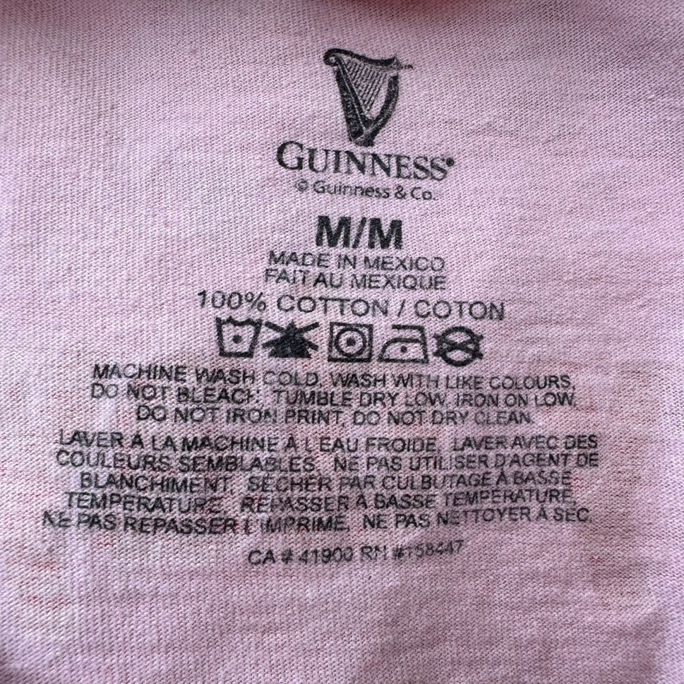 Guinness Lovely Day Graphic Irish Beer Horse Cart Graphic T-Shirt Pastel Pink M