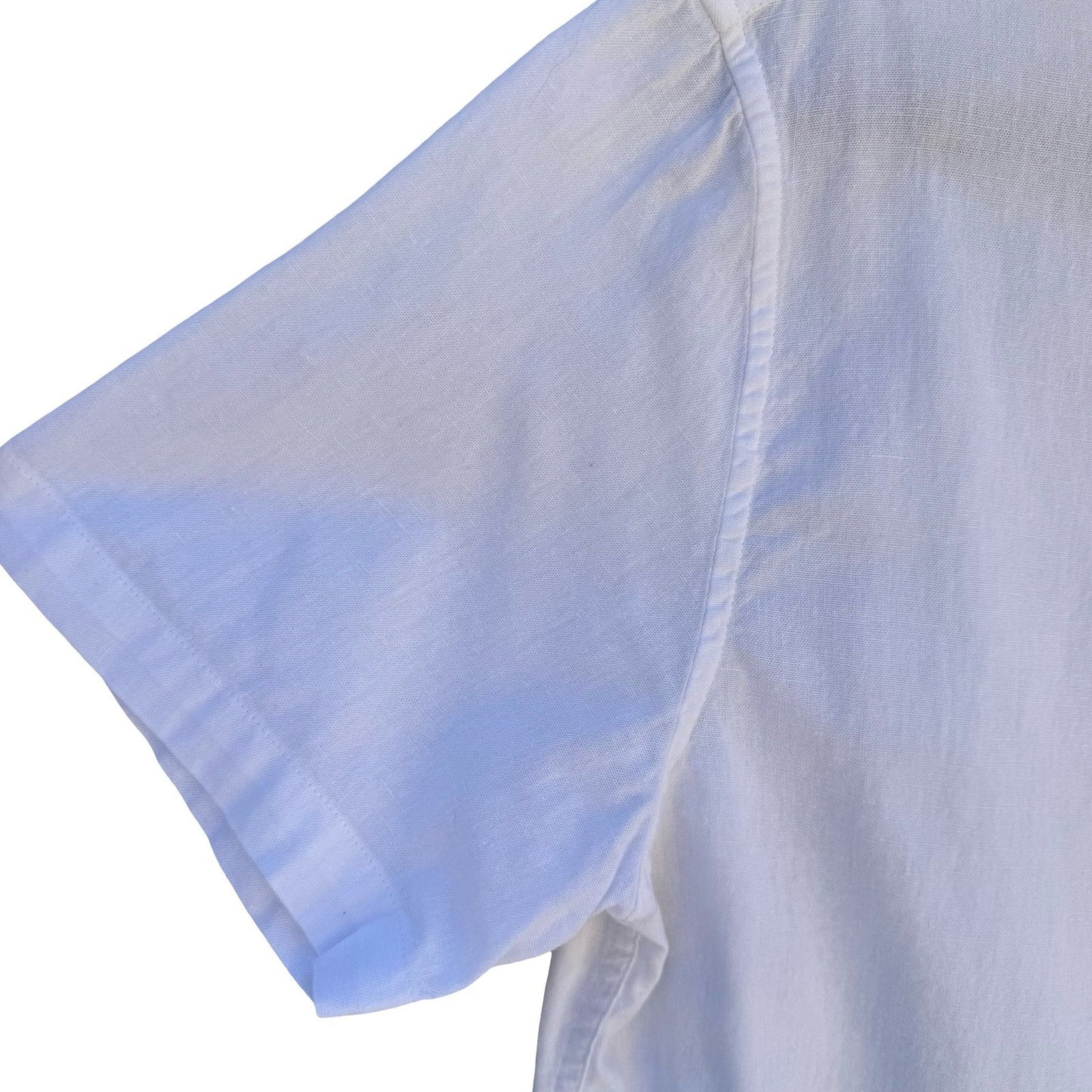 Jachs New York Linen Blend Coastal Minimalist Shirt Mens M White Resort Preppy