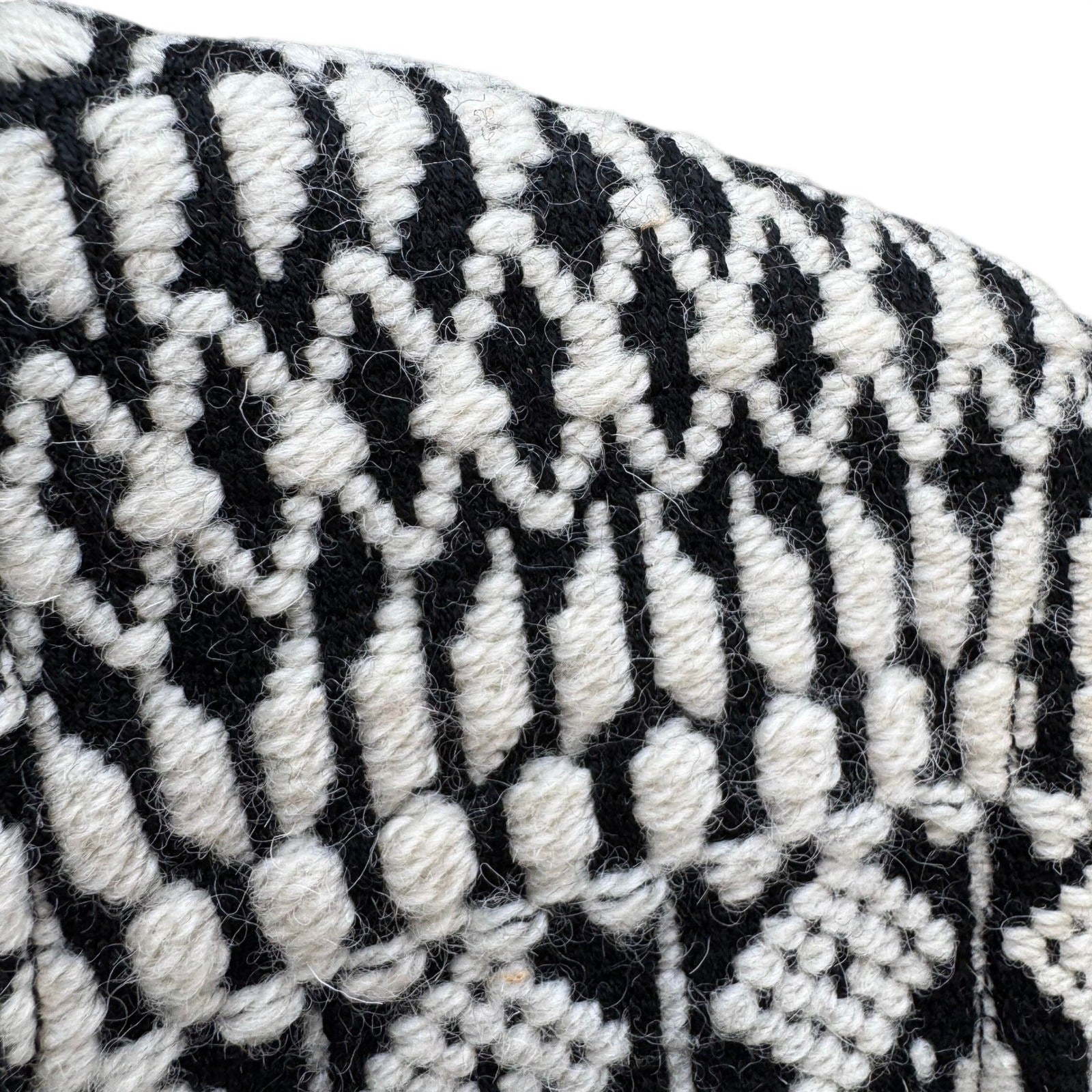 El Greco Tsitsibacos Bros Vintage Wool Greek Pattern Vest Black White Bohemian