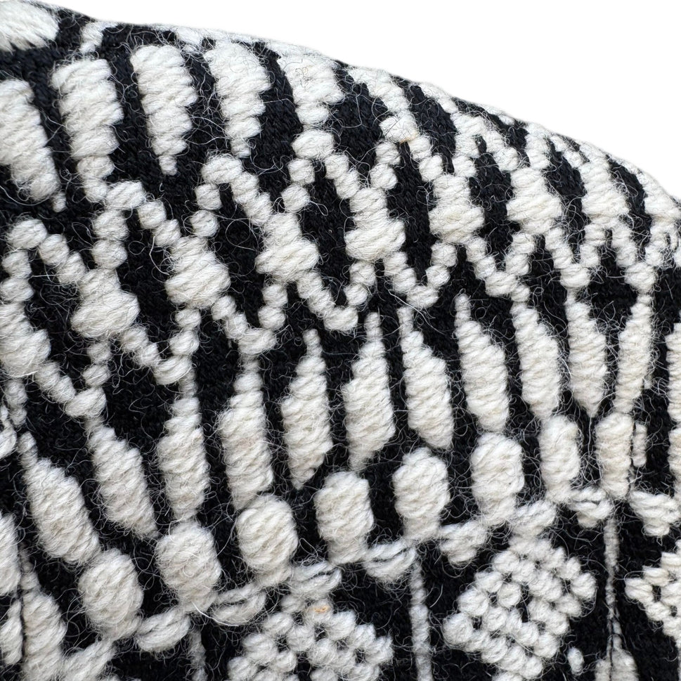 El Greco Tsitsibacos Bros Vintage Wool Greek Pattern Vest Black White Bohemian