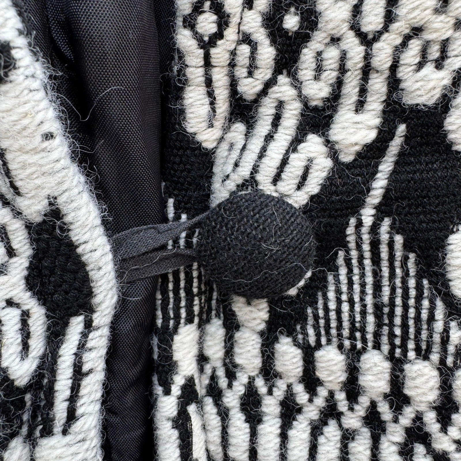 El Greco Tsitsibacos Bros Vintage Wool Greek Pattern Vest Black White Bohemian