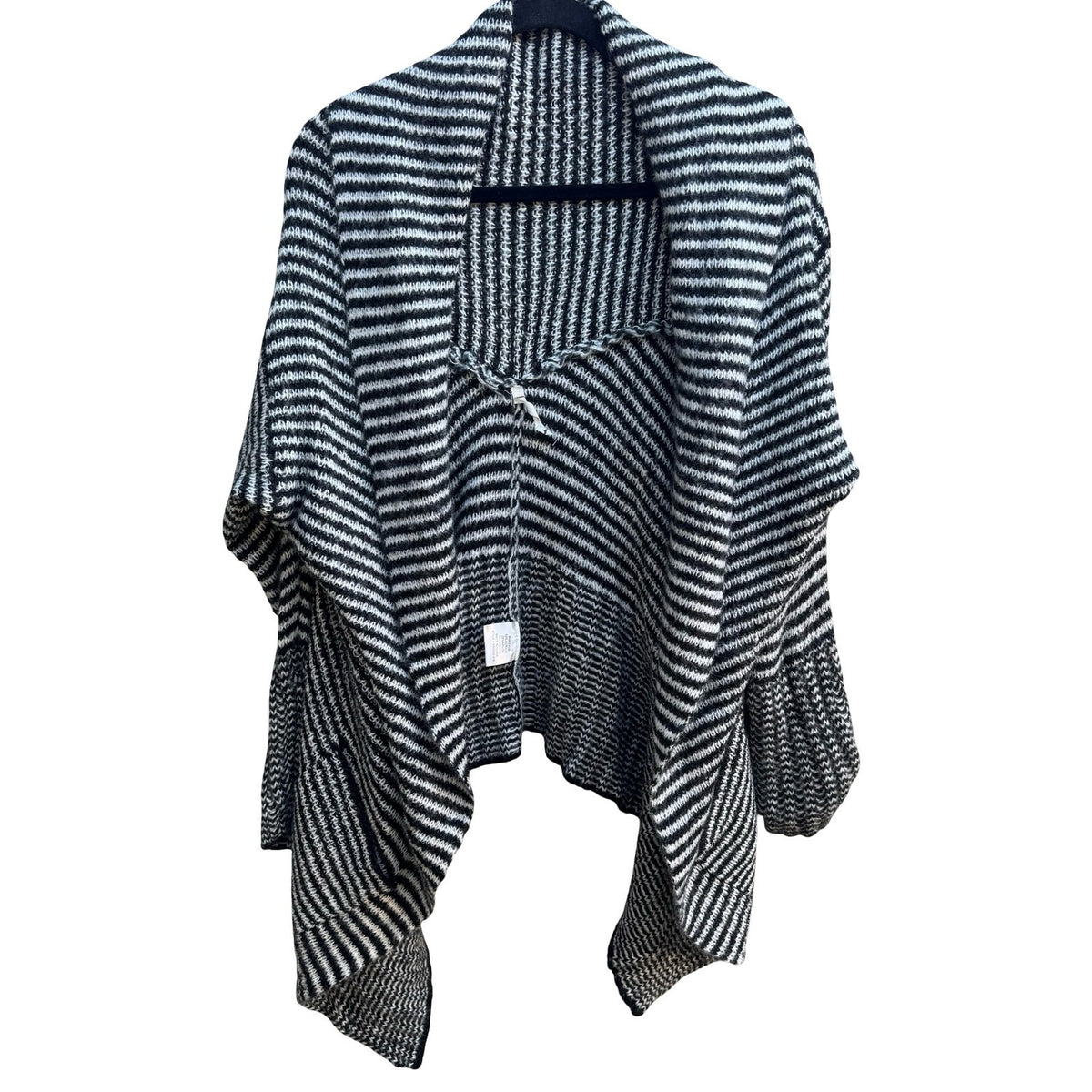 Willow & Clay Boho Layering Minimalist Striped Mohair Open Front Cardigan OS