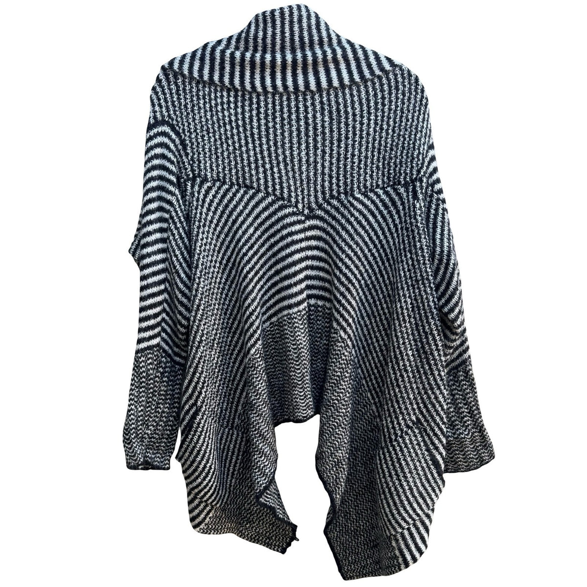 Willow & Clay Boho Layering Minimalist Striped Mohair Open Front Cardigan OS