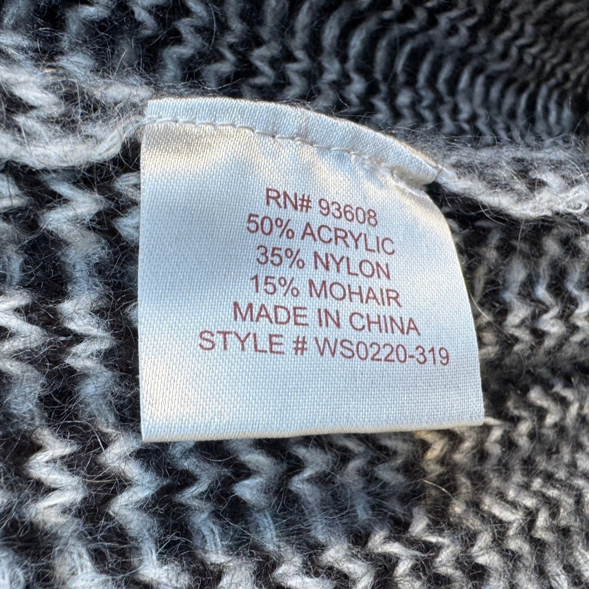 Willow & Clay Boho Layering Minimalist Striped Mohair Open Front Cardigan OS