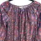 Switch New Way Vintage 70s Boho Paisley Peasant Blouse Hippie Cottagecore M Grannycore 3 image
