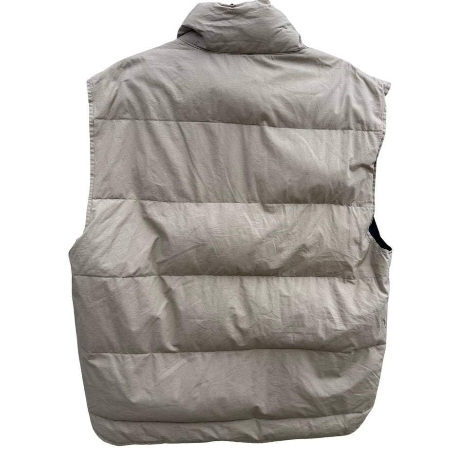 Woodlake Vintage Mens M Tan Puffer Goose Down Vest Gorpcore Utility Outdoor Warm