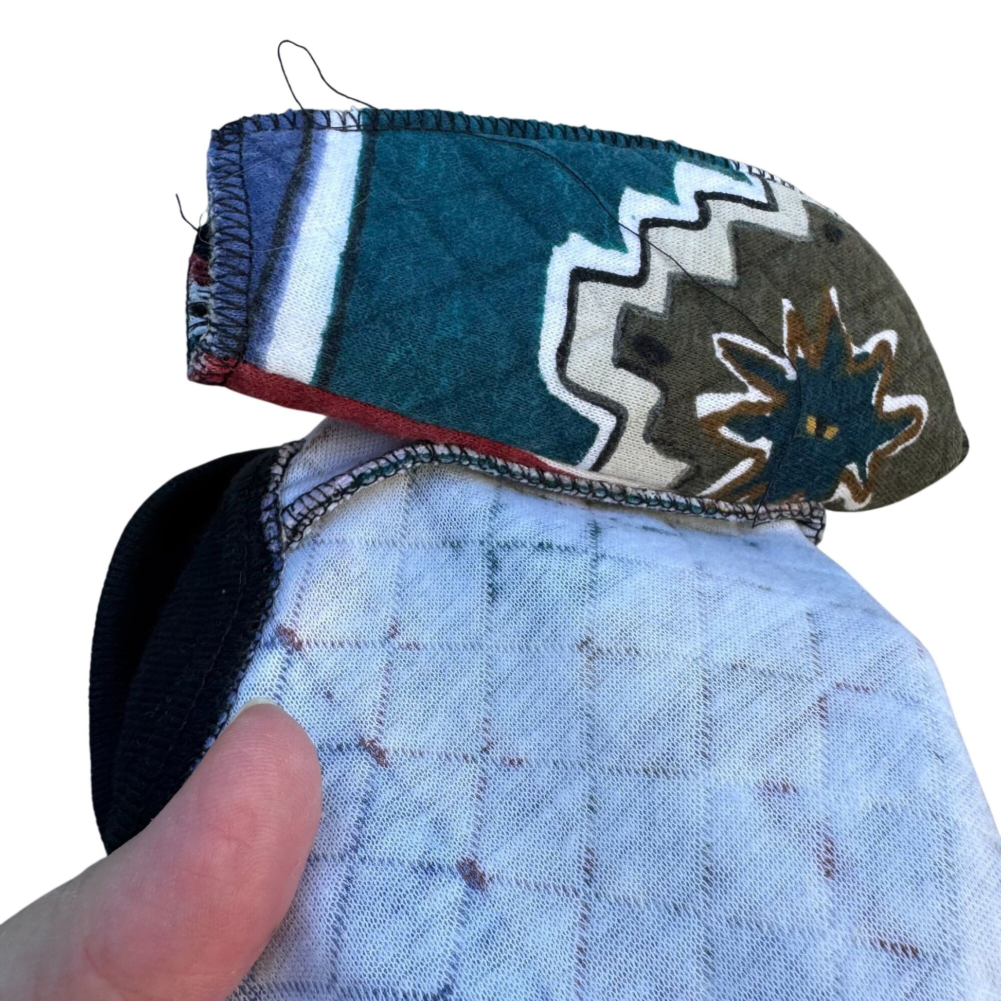 David Wayne Vintage Womens Quilted Geometric Print Retro Bomber Jacket Womens XL