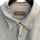 Switch Tasso Elba Vintage Mens Beige Silk Long Sleeve Button-Up Casual Dress Shirt L 3 image