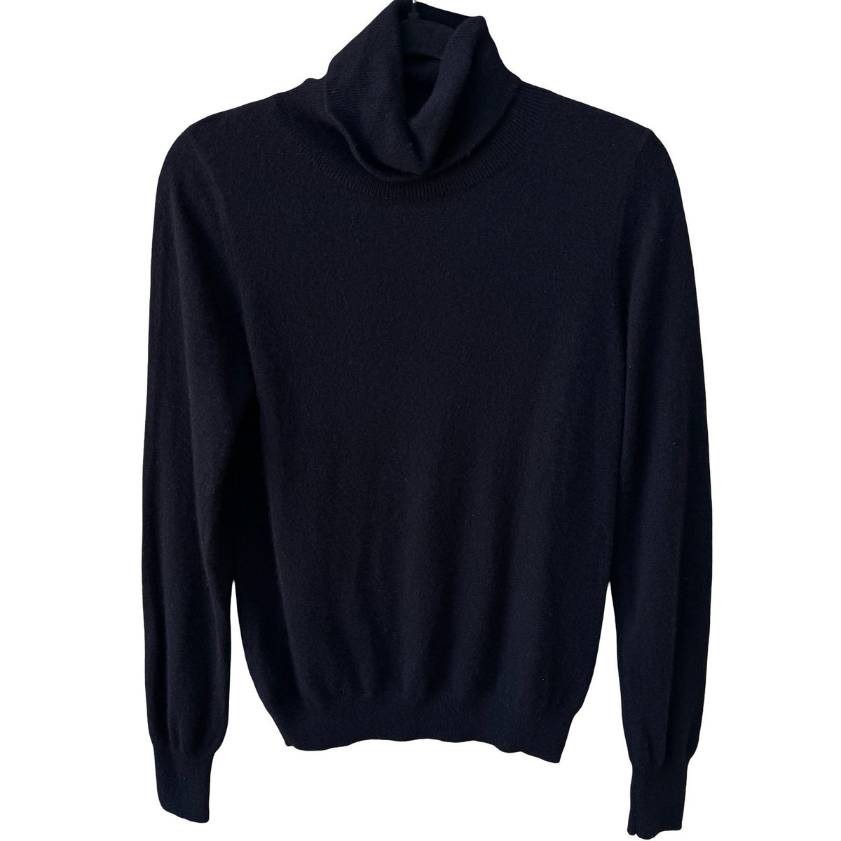 Karen Thomas 100% Cashmere Quiet Luxury Minimalist Preppy Turtleneck Sweater M