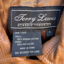 Switch Terry Lewis Vintage Womens Leather Brown Double-Breasted Belted Trench Coat S 2 image