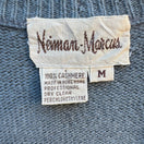 Switch Neiman Marcus Vintage Cashmere Quiet Luxury Old Money Open Front Cardigan Blue M 2 image