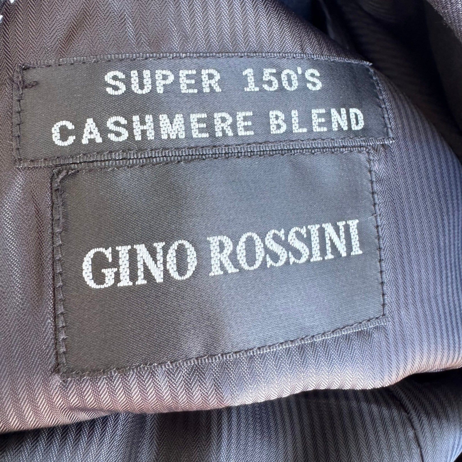 Gino Rossini Mens Super 150s Cashmere Blend Blazer Jacket Charcoal Grey 36S
