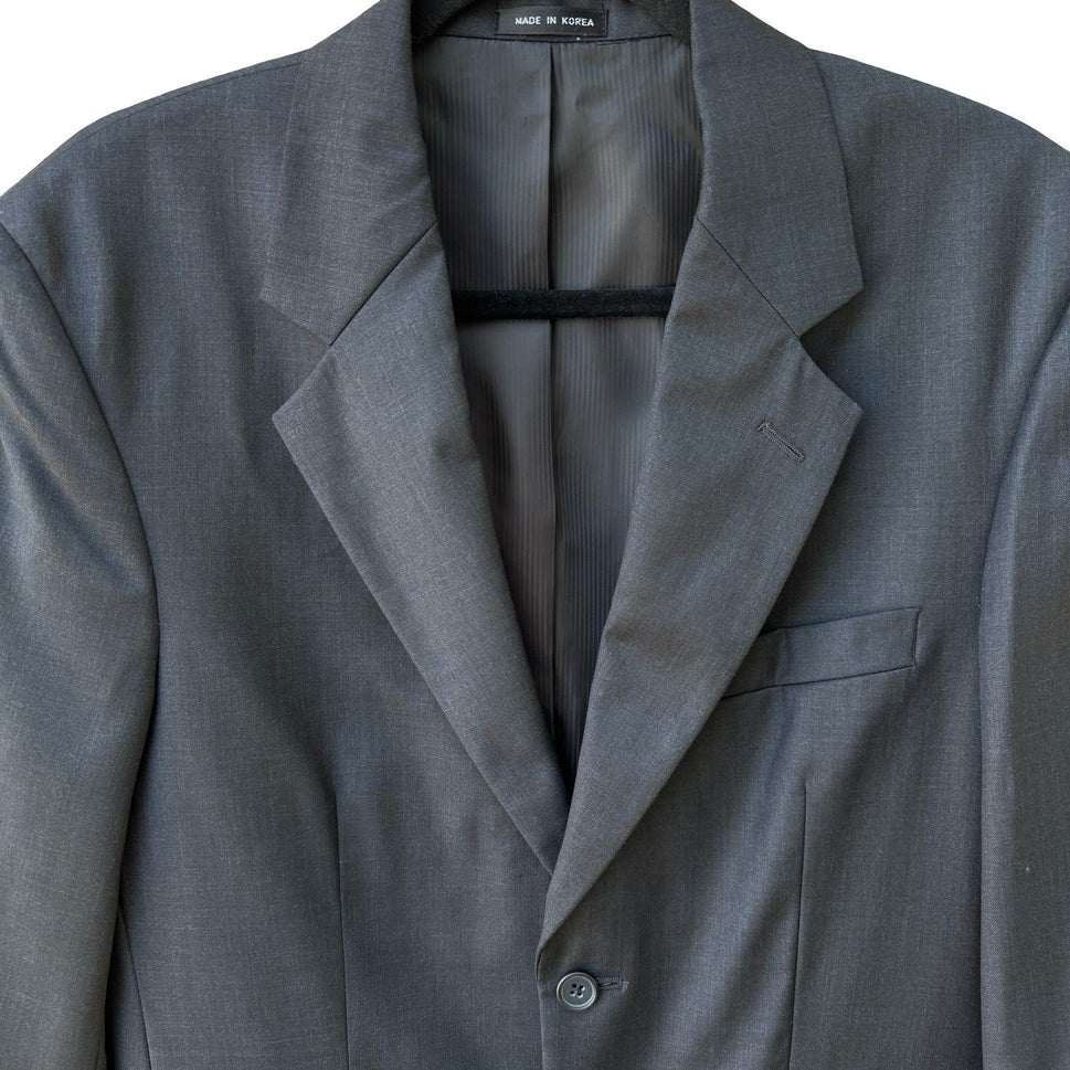 Gino Rossini Mens Super 150s Cashmere Blend Blazer Jacket Charcoal Grey 36S