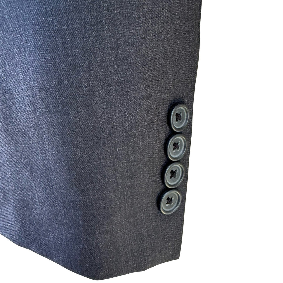Gino Rossini Mens Super 150s Cashmere Blend Blazer Jacket Charcoal Grey 36S