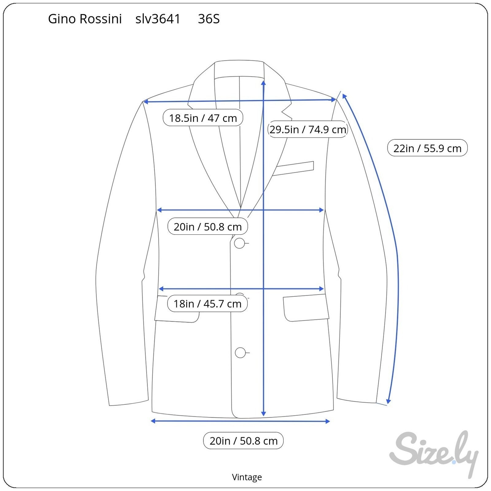 Gino Rossini Mens Super 150s Cashmere Blend Blazer Jacket Charcoal Grey 36S