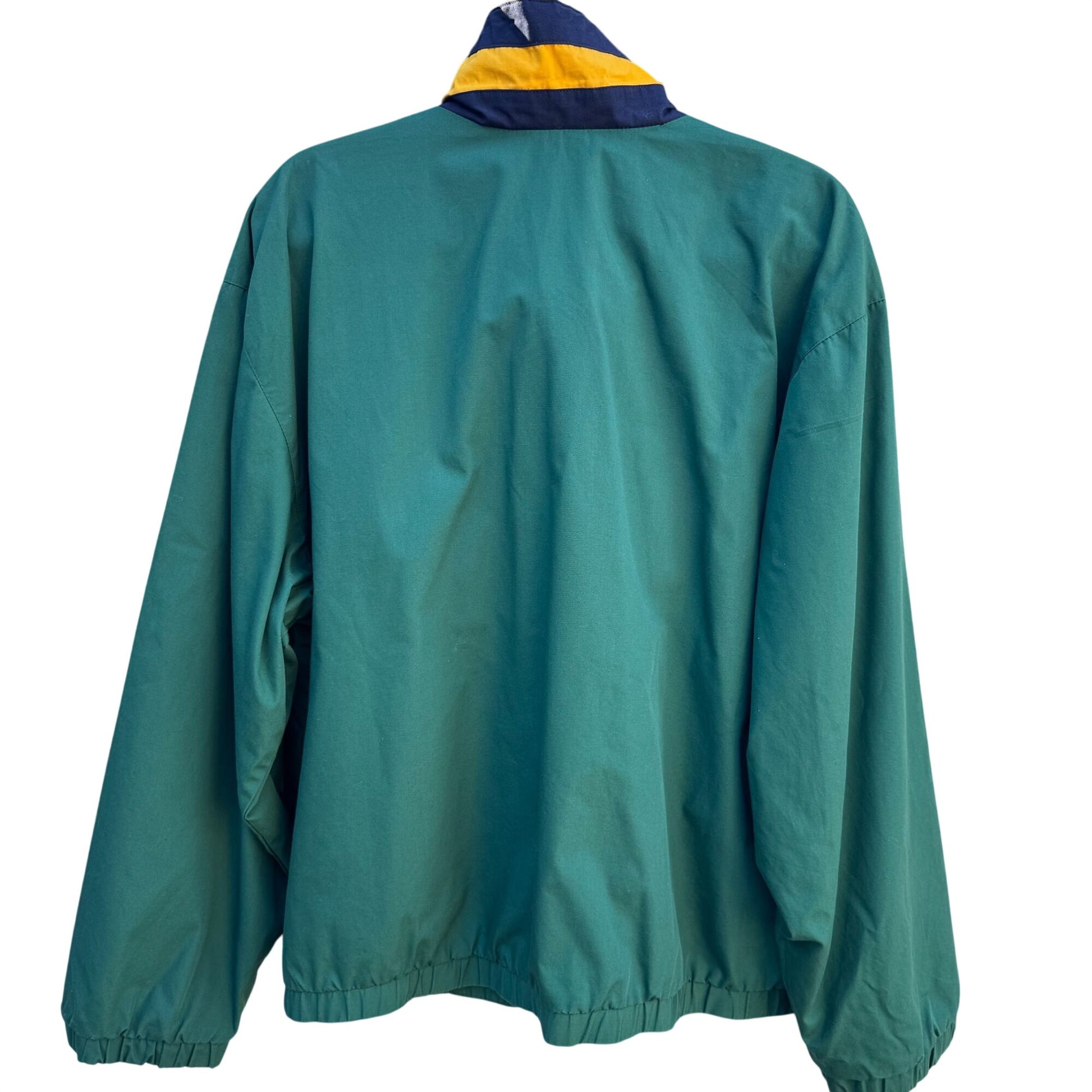 Eagles Ridge Sport Vintage 80s Mens Preppy Nautical Gear Green Yellow Jacket XL