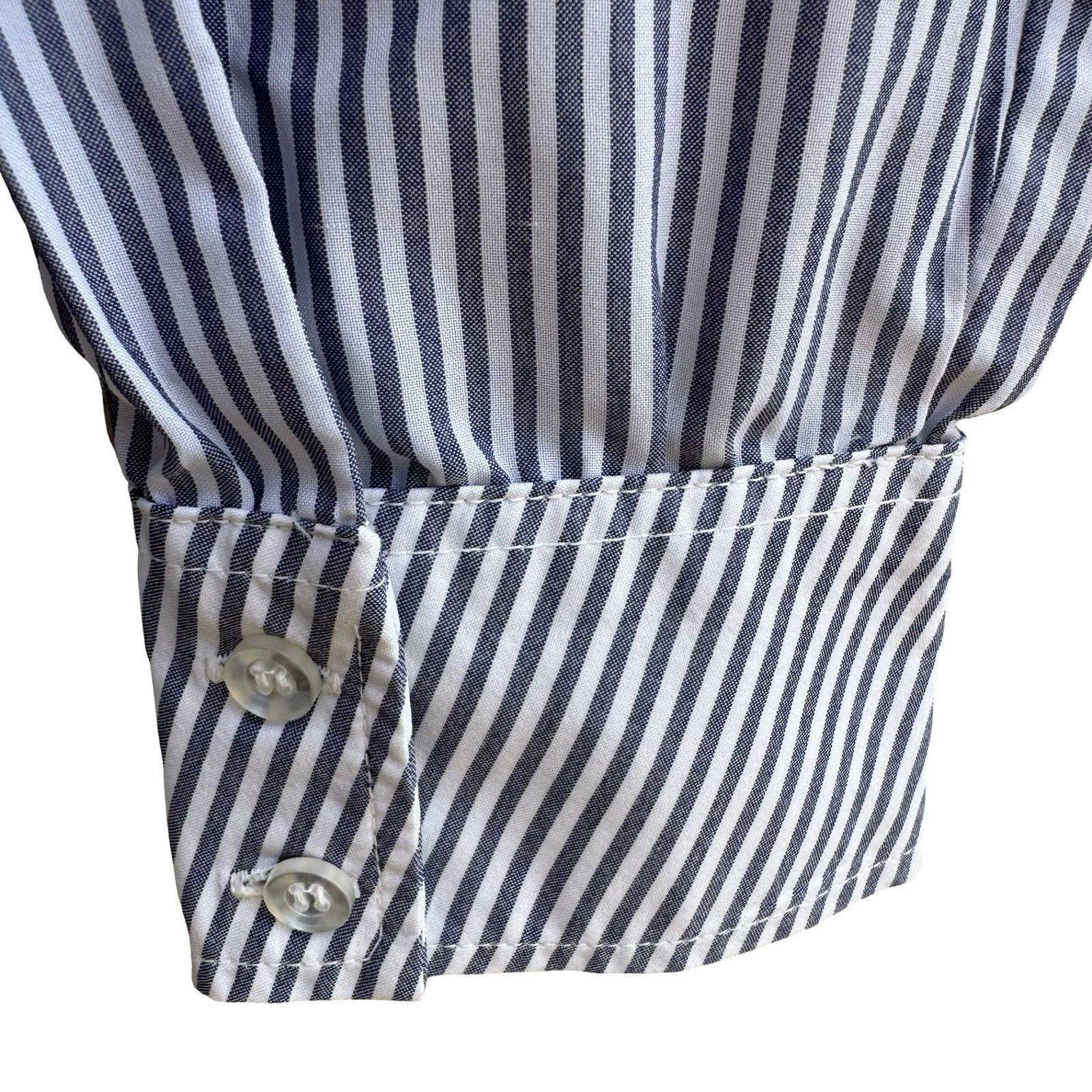 It's Gaylord Vintage 70s Dagger Collar Striped Disco Nautical Preppy Shirt 16