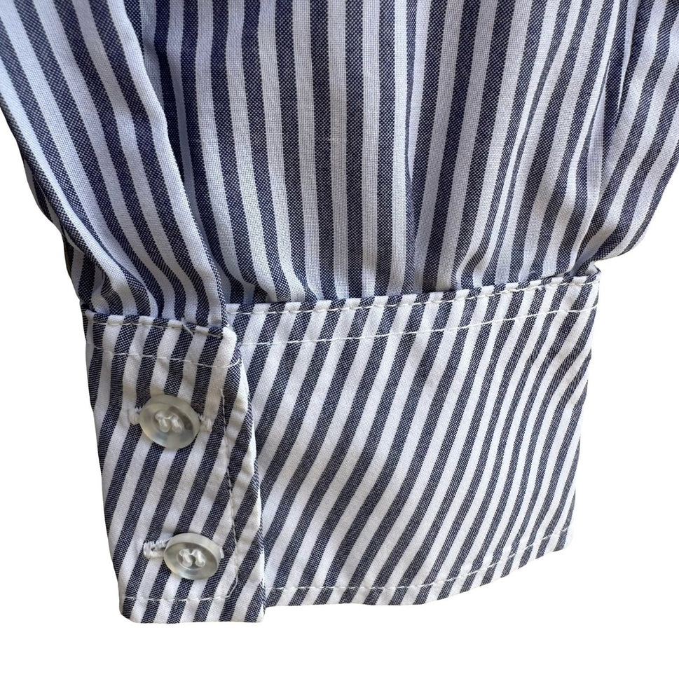 It's Gaylord Vintage 70s Dagger Collar Striped Disco Nautical Preppy Shirt 16