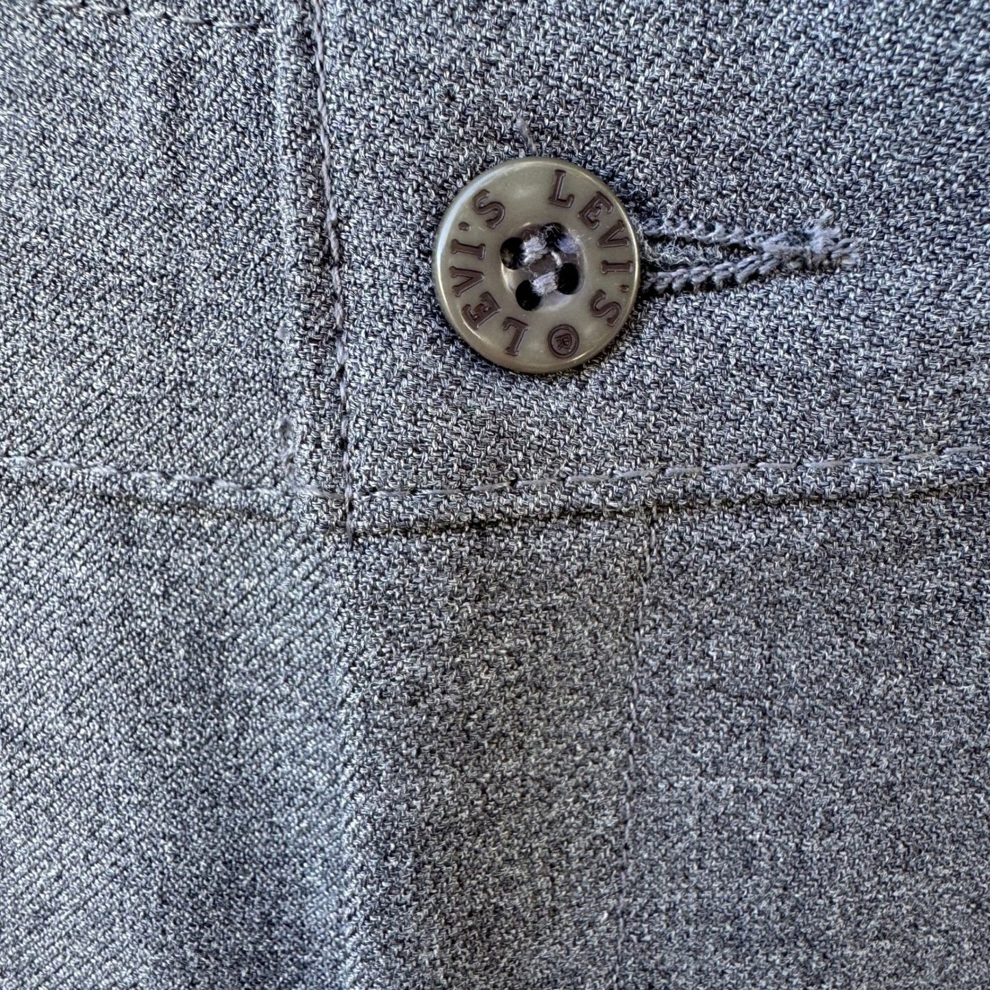 Levis Bend Over Vintage 70s 80s High Rise Straight Leg Dress Pants Gray Womens M