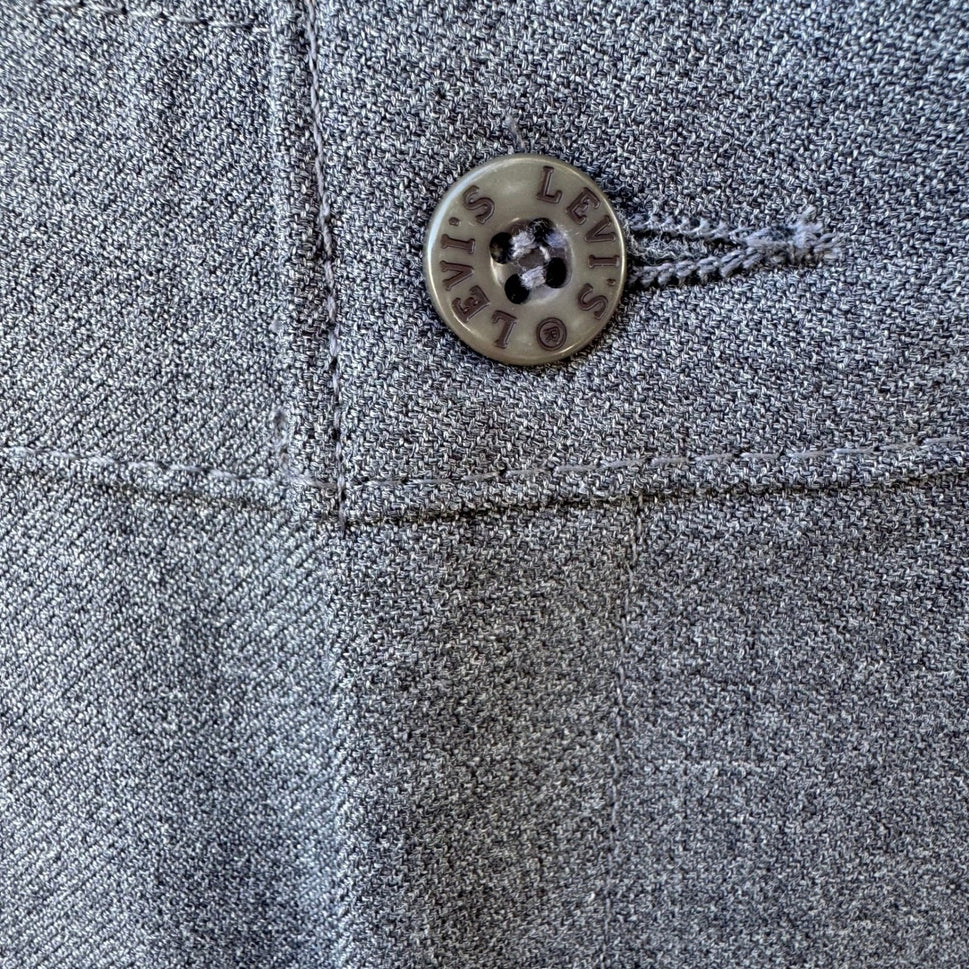 Levis Bend Over Vintage 70s 80s High Rise Straight Leg Dress Pants Gray Womens M