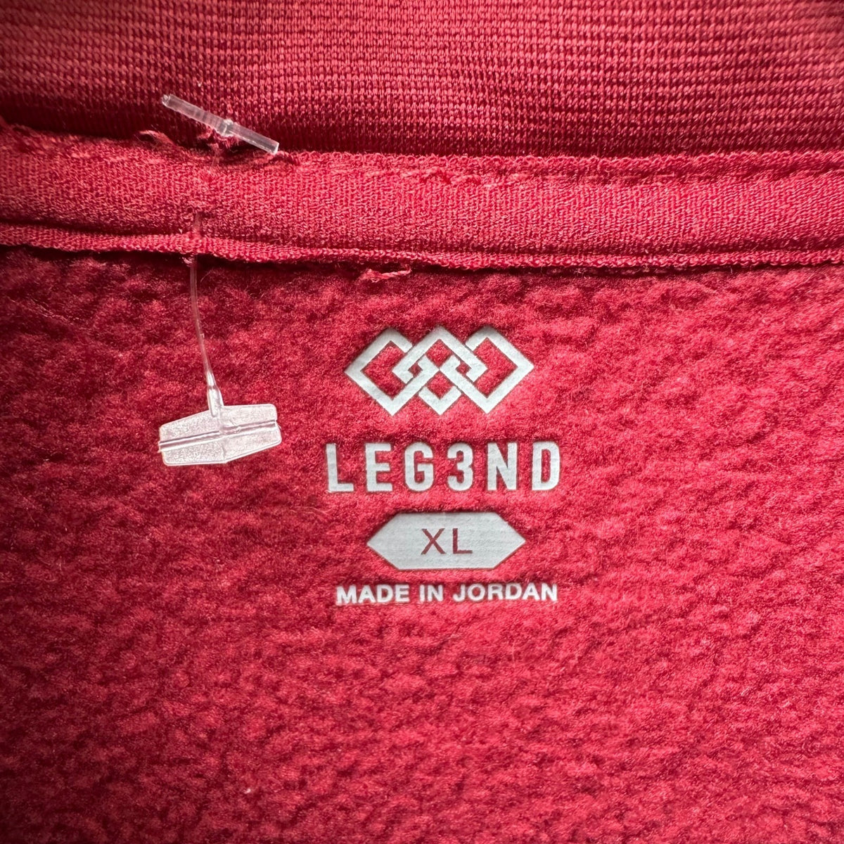 LEG3ND Gorpcore Athleiseure Zip Fleece Lined Thumbhole Active Jacket Burgundy XL