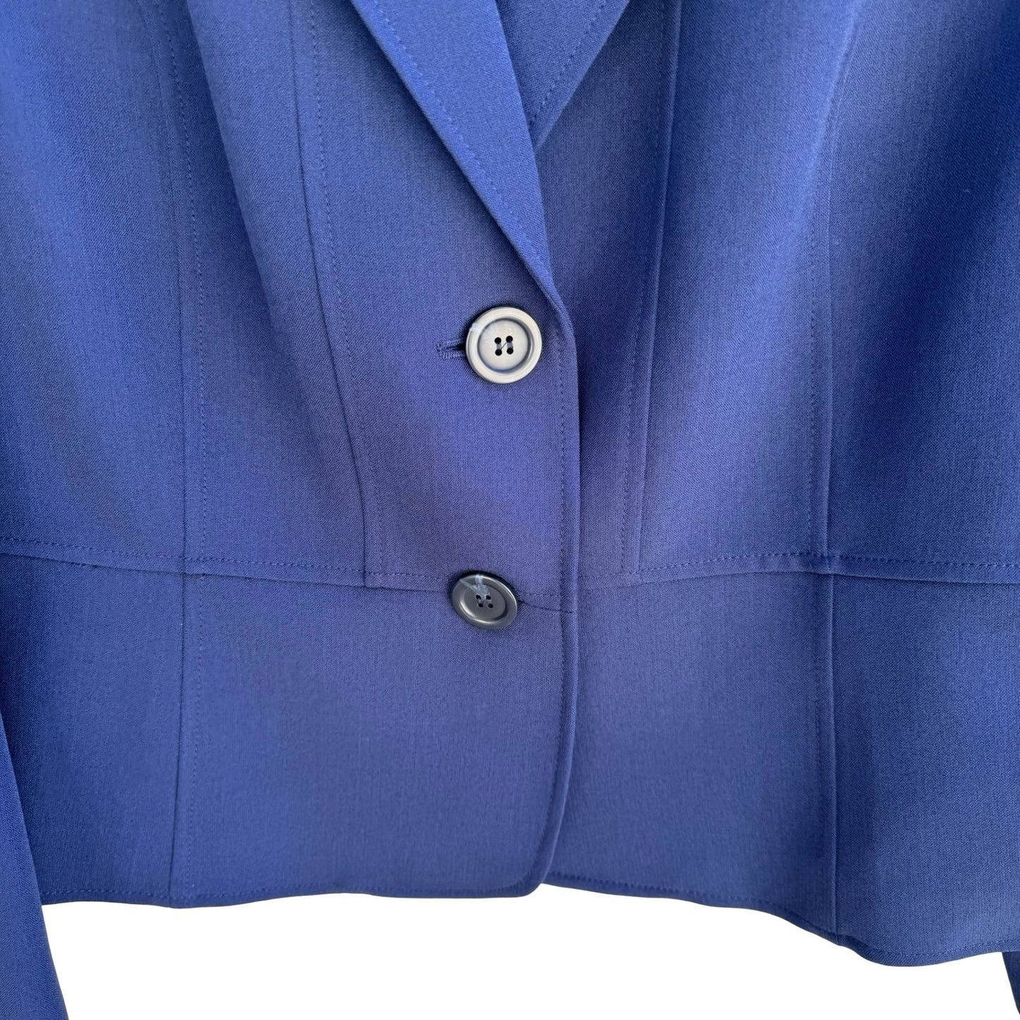 Kasper Tailored Professional Workwear Blazer Jacket Indigo Blue Womens 14P New