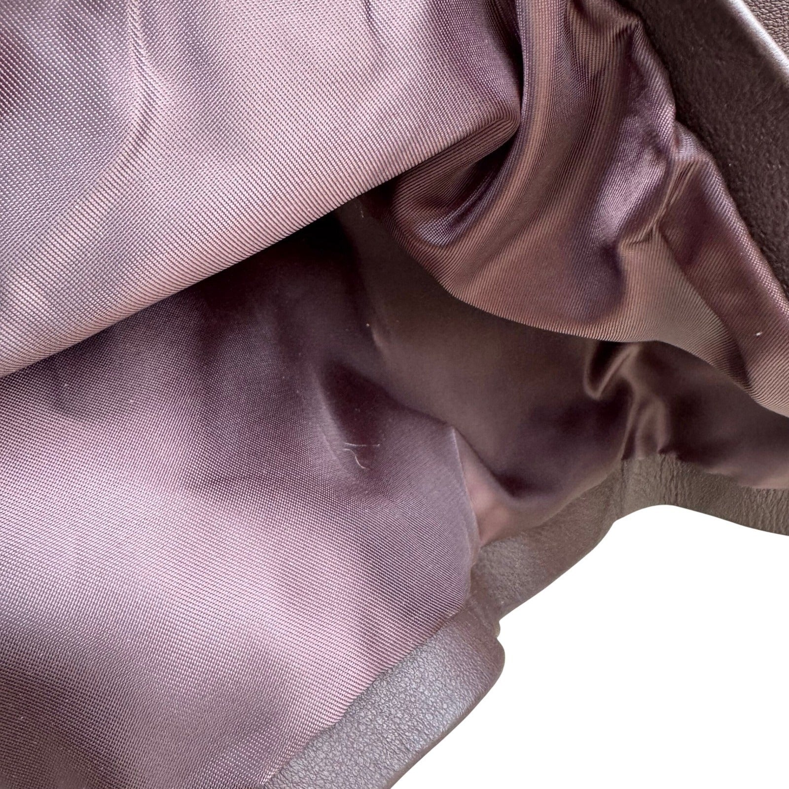 Terry Lewis Brown Leather Midi Skirt Diamond Suede Patchwork Hem Womens 6 77025