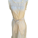 Switch Vintage 70s Cream Eyelet Lace Prairie Midi Dress Sleeveless Romantic Cottagecore 2 image