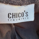 Switch Chicos Travelers Minimalist Black Slinky Knit Wide Leg Pants High Rise Size 1 2 image