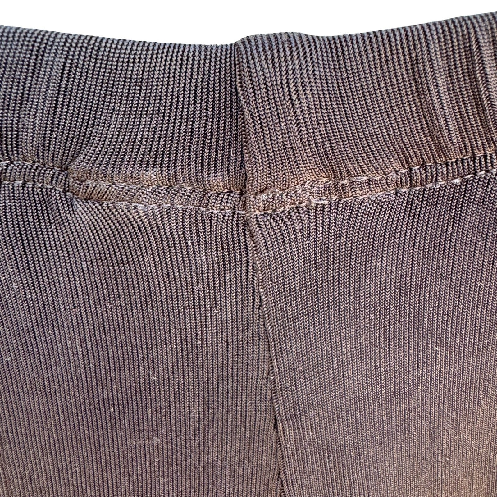 Chicos Travelers Minimalist Black Slinky Knit Wide Leg Pants High Rise Size 1