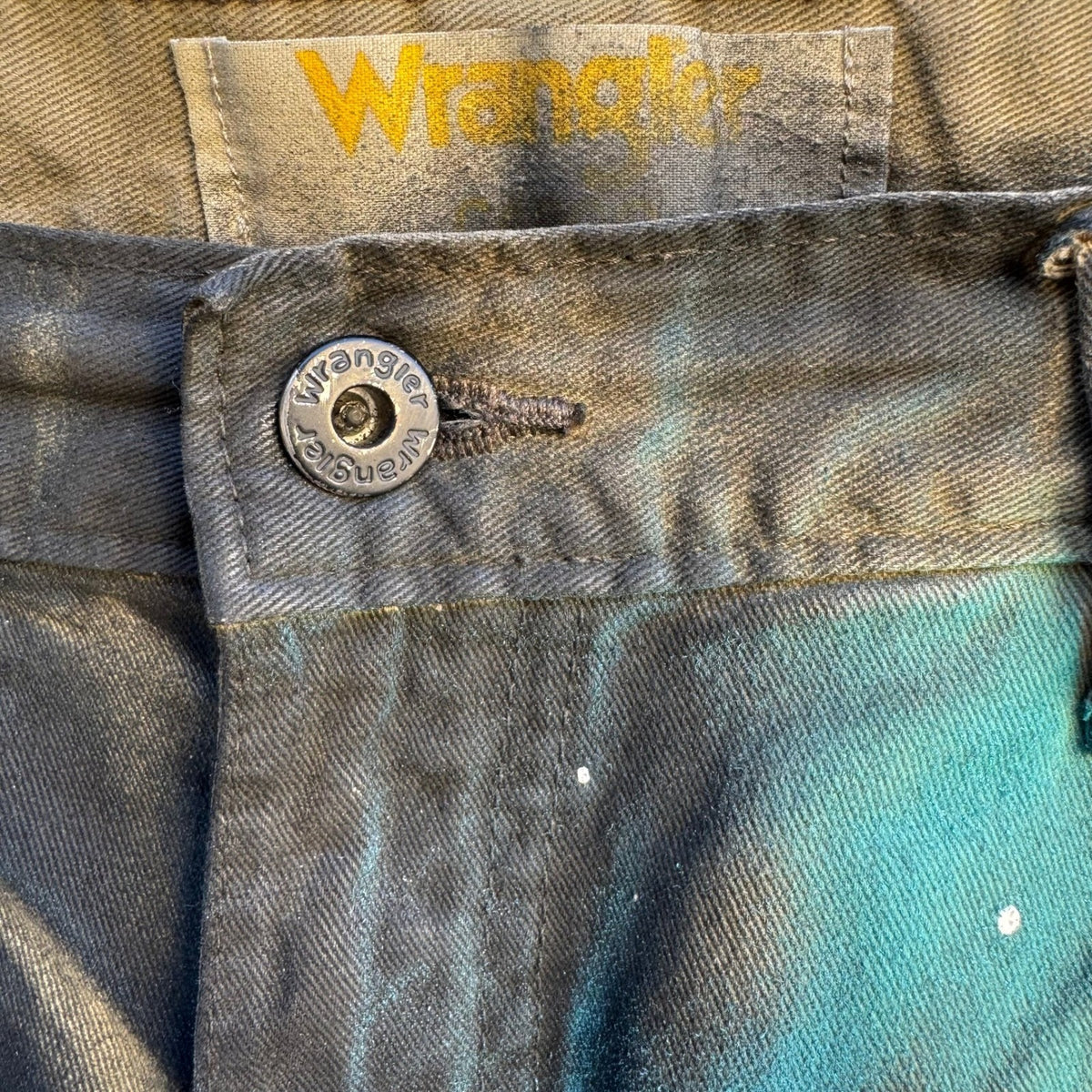 Wrangler Custom Hand Painted Eyeball Cargo Pants Art Surrealism Streetwear 32x29
